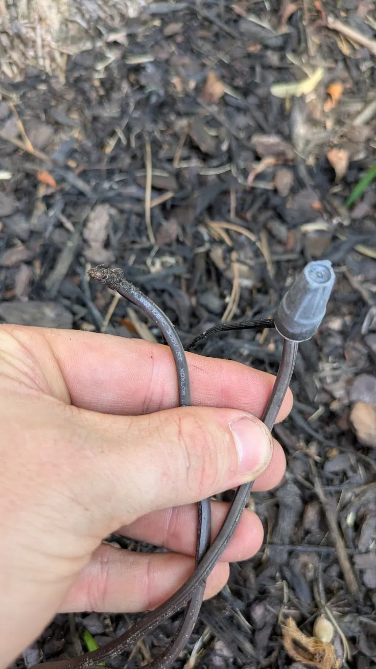Landscape lighting repair work on low voltage fixtures, wiring, and connections in Charleston SC