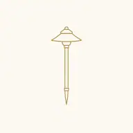 Gold path light icon for low voltage pathway lighting